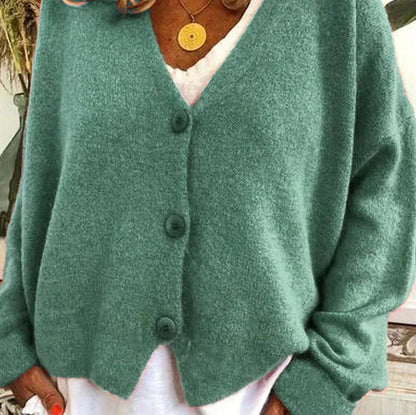 Liliana | Cardigan de Malha Mulher Decote em V Botões