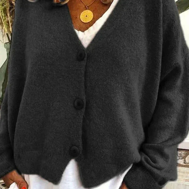 Liliana | Cardigan de Malha Mulher Decote em V Botões