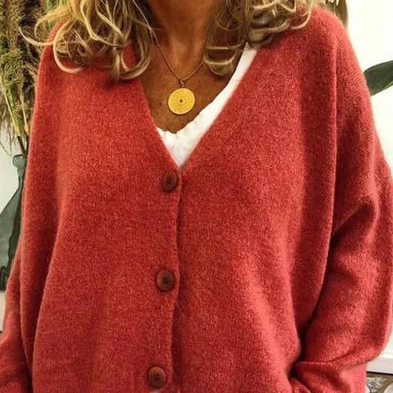 Liliana | Cardigan de Malha Mulher Decote em V Botões