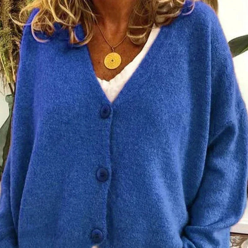 Liliana | Cardigan de Malha Mulher Decote em V Botões