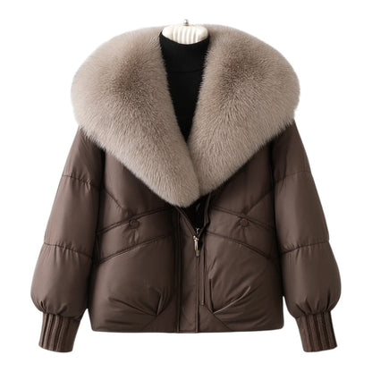 Liliana | Puffer Jacket Mulher Gola de Pelo Oversized
