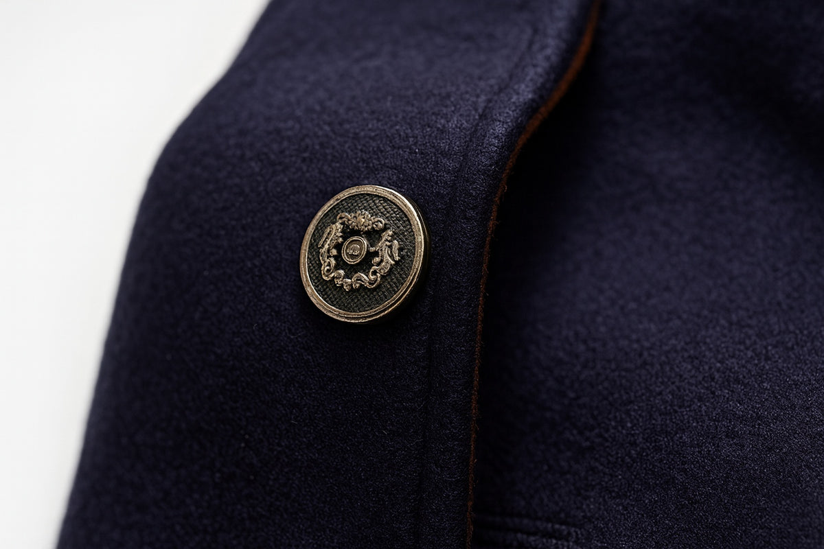 Lucian | Men's Quilted Lined Wool Blend Overcoat Funnel Neck Winter Coat