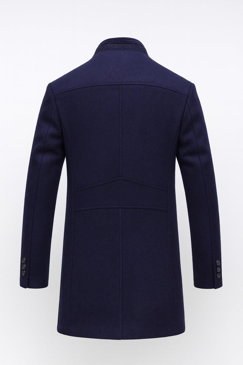 Lucian | Men's Quilted Lined Wool Blend Overcoat Funnel Neck Winter Coat
