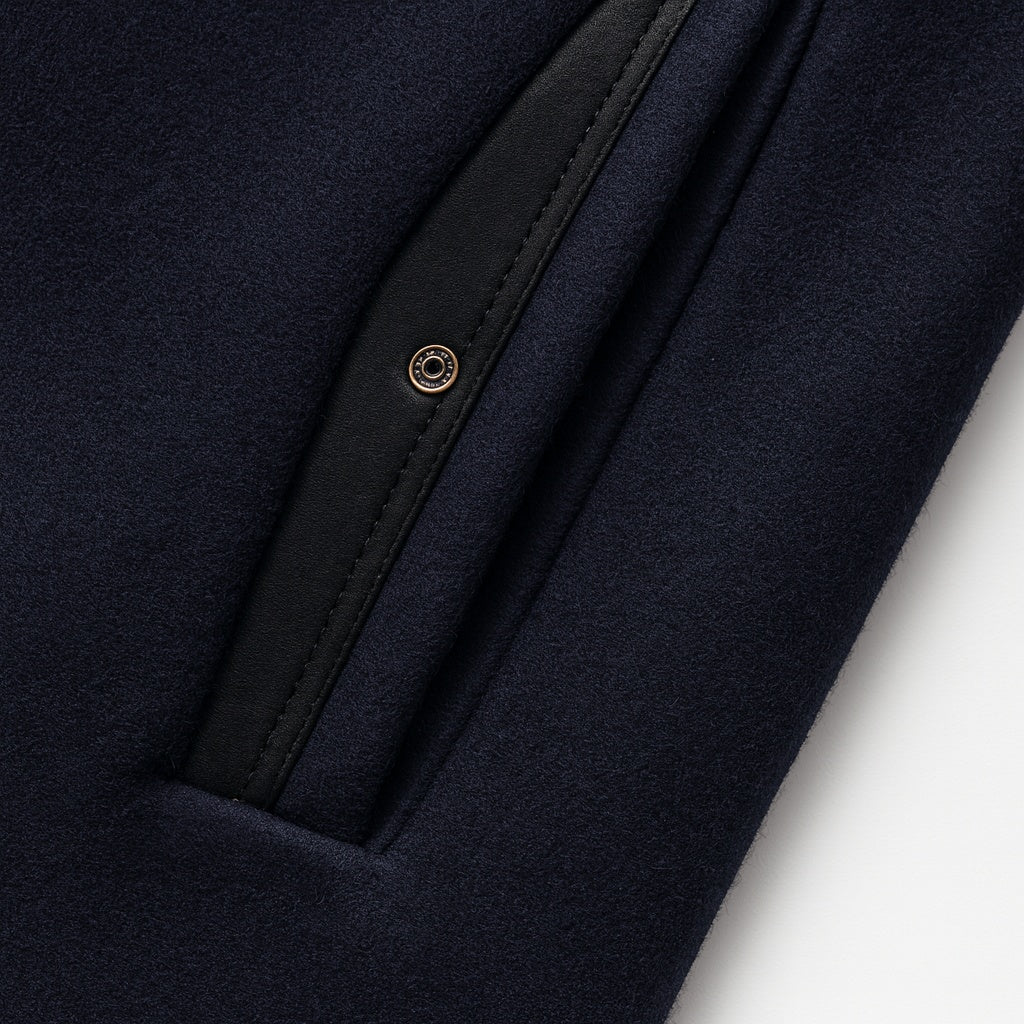 Lucian | Men's Quilted Lined Wool Blend Overcoat Funnel Neck Winter Coat