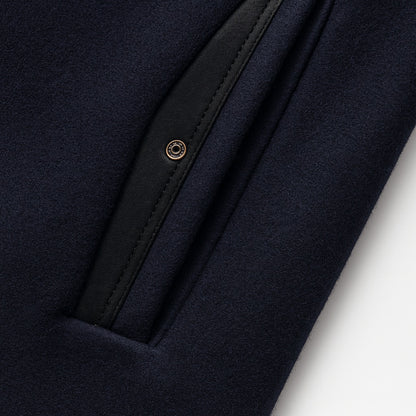 Lucian | Men's Quilted Lined Wool Blend Overcoat Funnel Neck Winter Coat