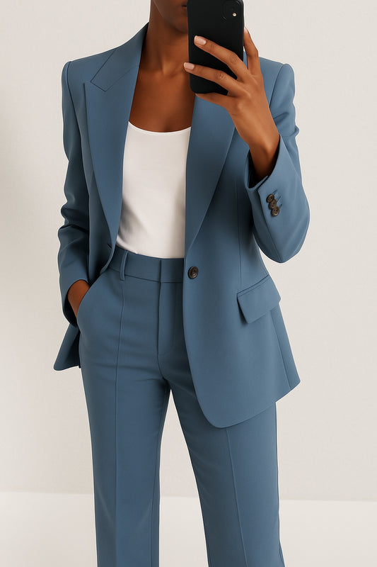 Luísa | Conjunto de Blazer e Calças Mulher Cintura Alta