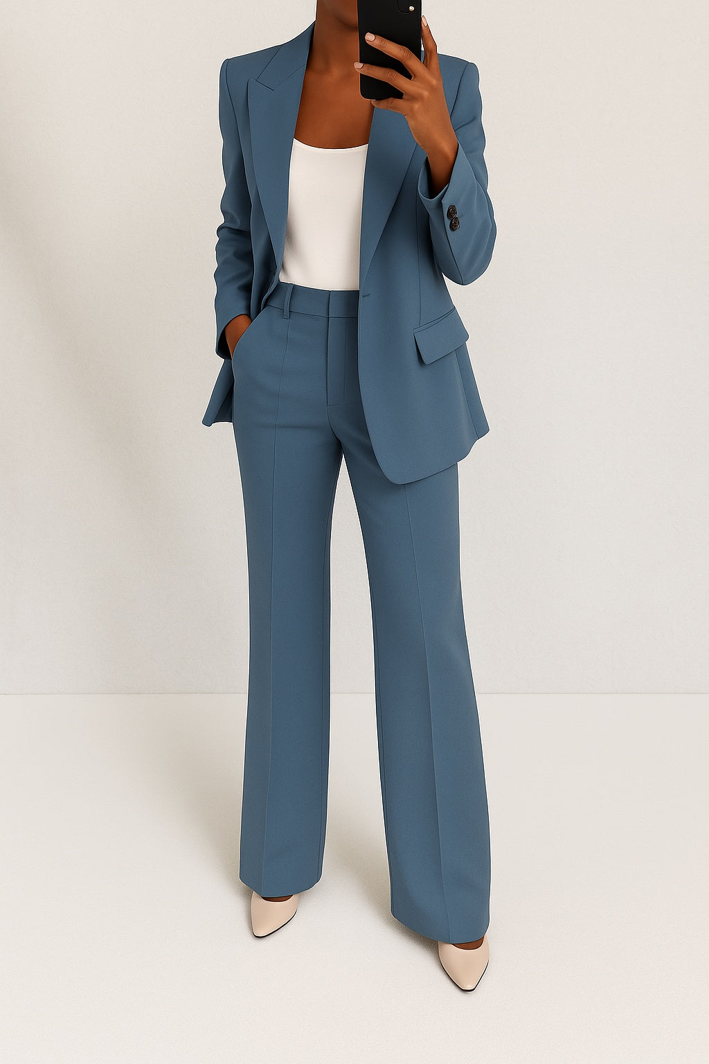 Luísa | Conjunto de Blazer e Calças Mulher Cintura Alta