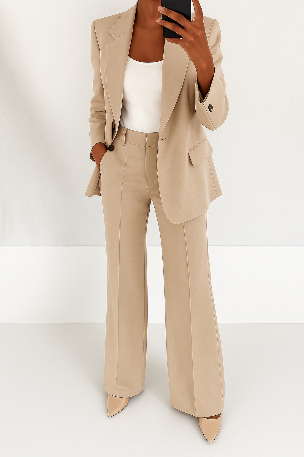 Luísa | Conjunto de Blazer e Calças Mulher Cintura Alta