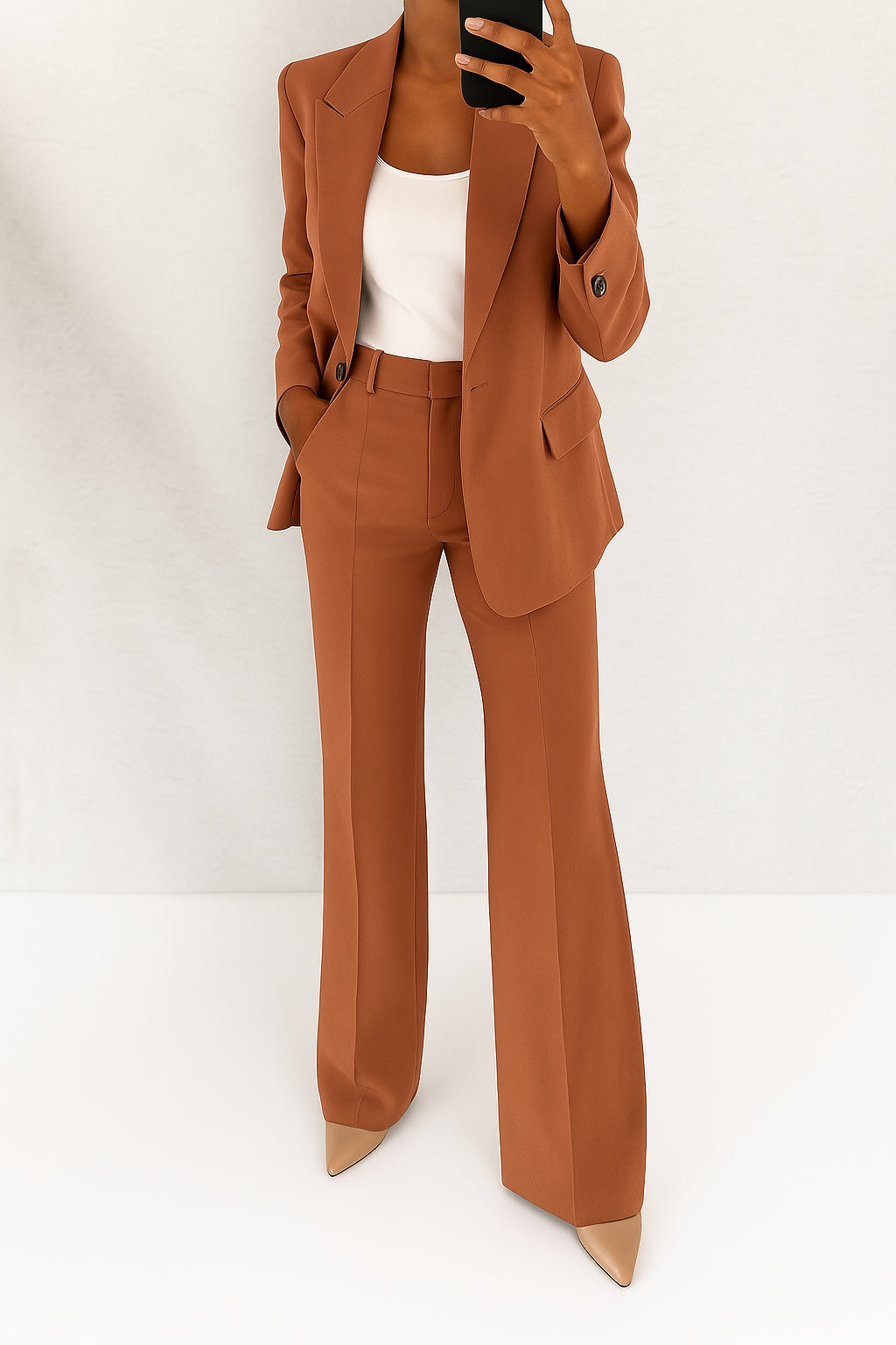 Luísa | Conjunto de Blazer e Calças Mulher Cintura Alta