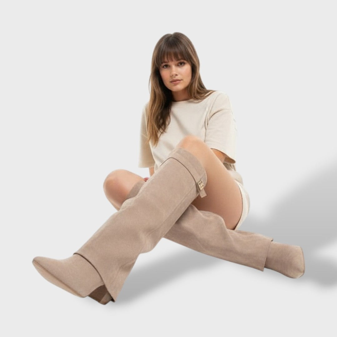 Madalena | Botas Cano Alto de Camurça Mulher
