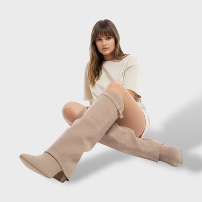 Madalena | Botas Cano Alto de Camurça Mulher