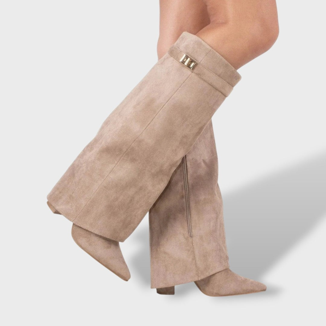 Madalena | Botas Cano Alto de Camurça Mulher