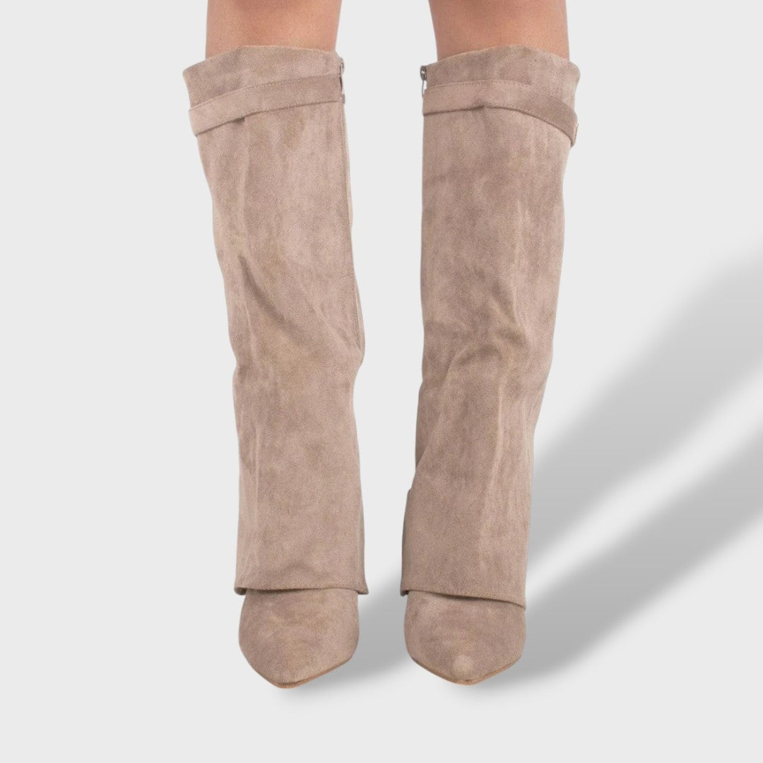 Madalena | Botas Cano Alto de Camurça Mulher