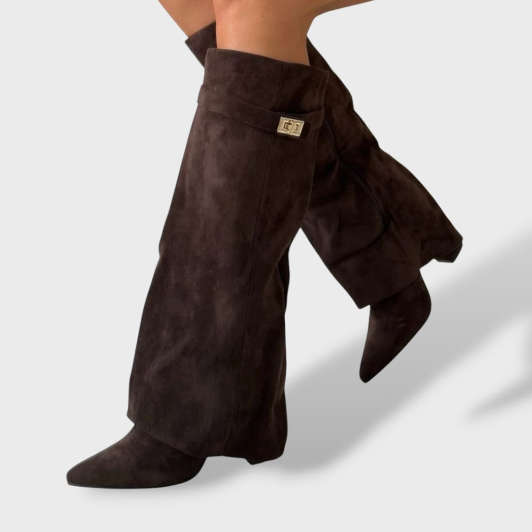 Madalena | Botas Cano Alto de Camurça Mulher