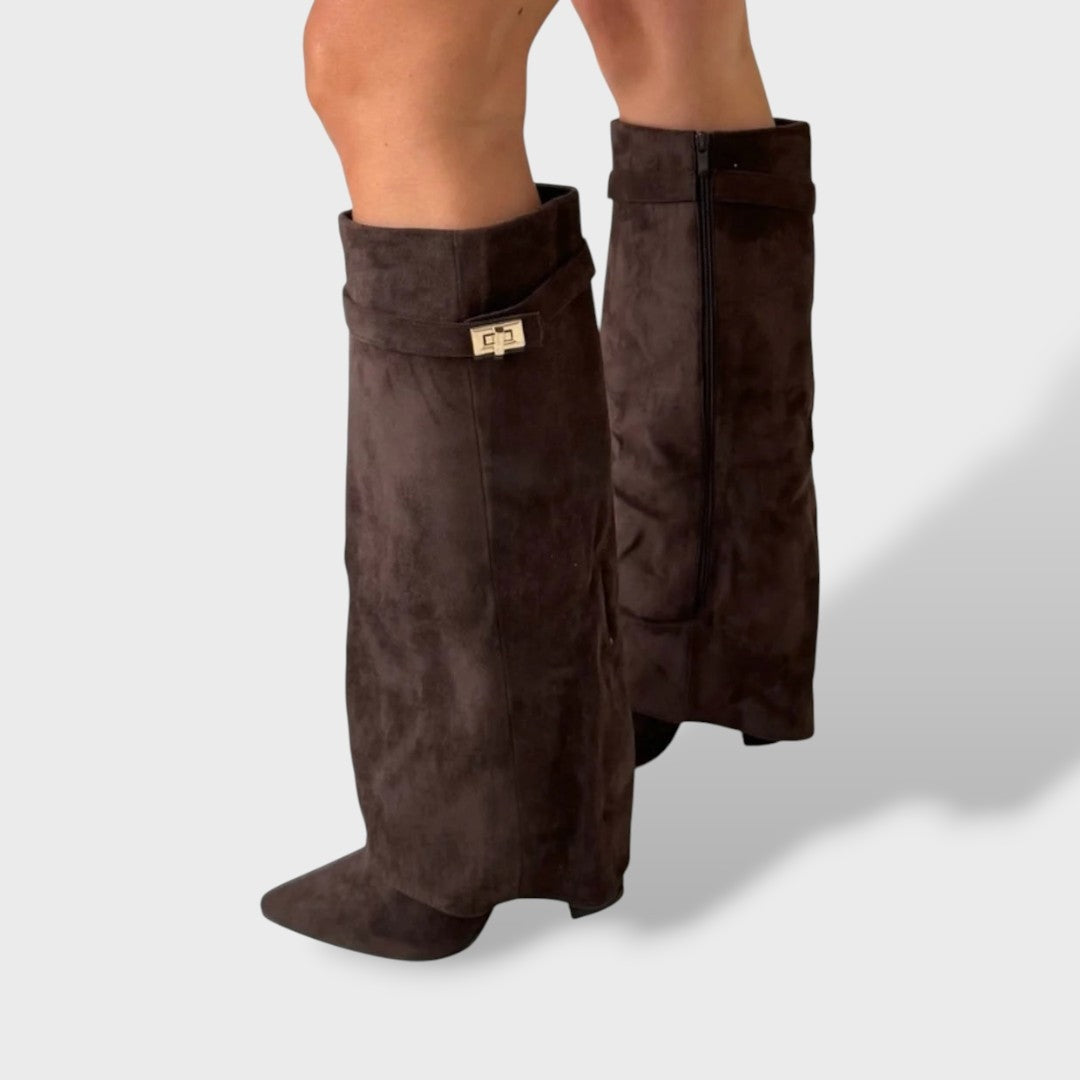 Madalena | Botas Cano Alto de Camurça Mulher