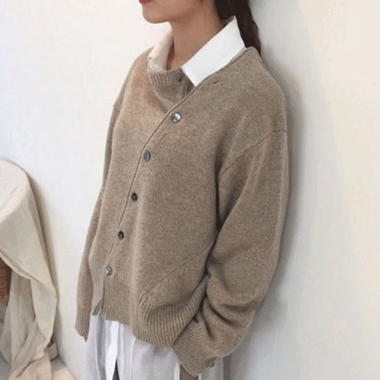 Madalena | Cardigan de Malha Mulher Botões Manga Comprida