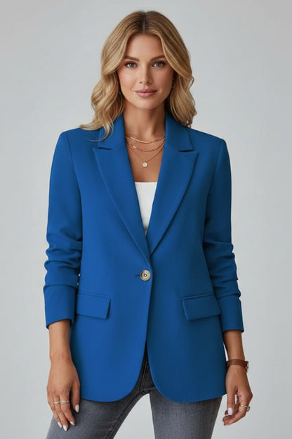 Margarida | Blazer Mulher Lapela Entalhada Botão Único