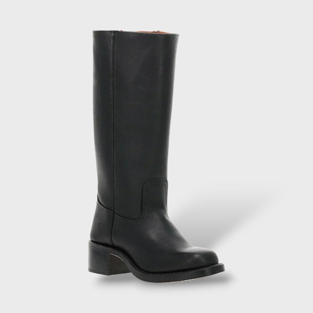 Margarida | Botas de Couro Cano Alto Mulher Salto Bloco