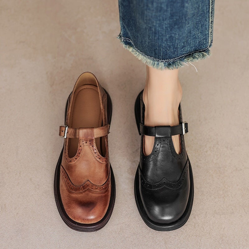 Margarida | Sapatos Oxford de Couro Mulher Fivela