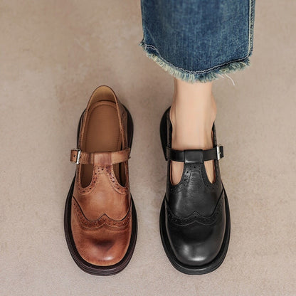 Margarida | Sapatos Oxford de Couro Mulher Fivela