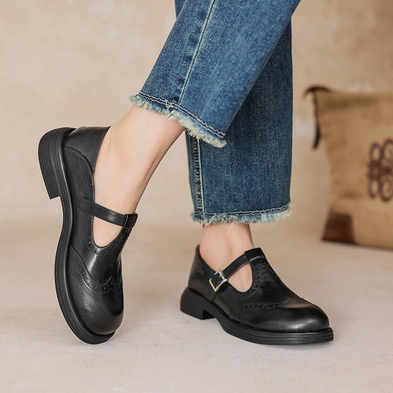 Margarida | Sapatos Oxford de Couro Mulher Fivela