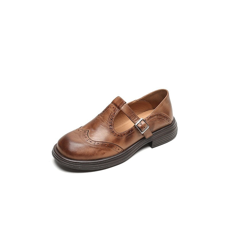 Margarida | Sapatos Oxford de Couro Mulher Fivela