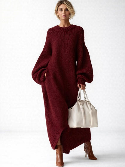 Margot | Women's Chunky Knit Winter Dress Oversized Sweater Dress