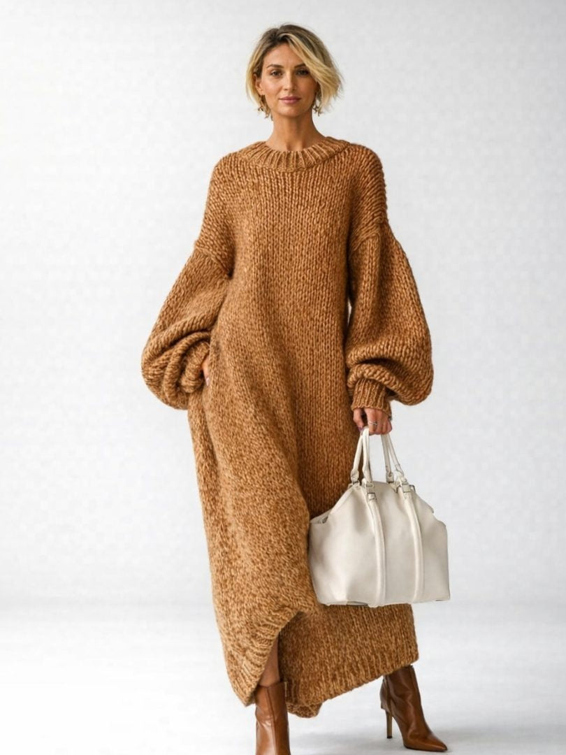 Margot | Women's Chunky Knit Winter Dress Oversized Sweater Dress