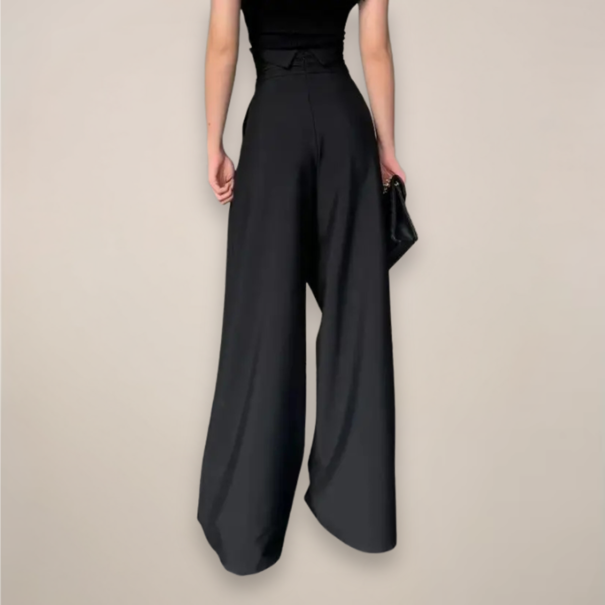 Mariana | Calças Wide Leg Cintura Alta Mulher Perna Larga