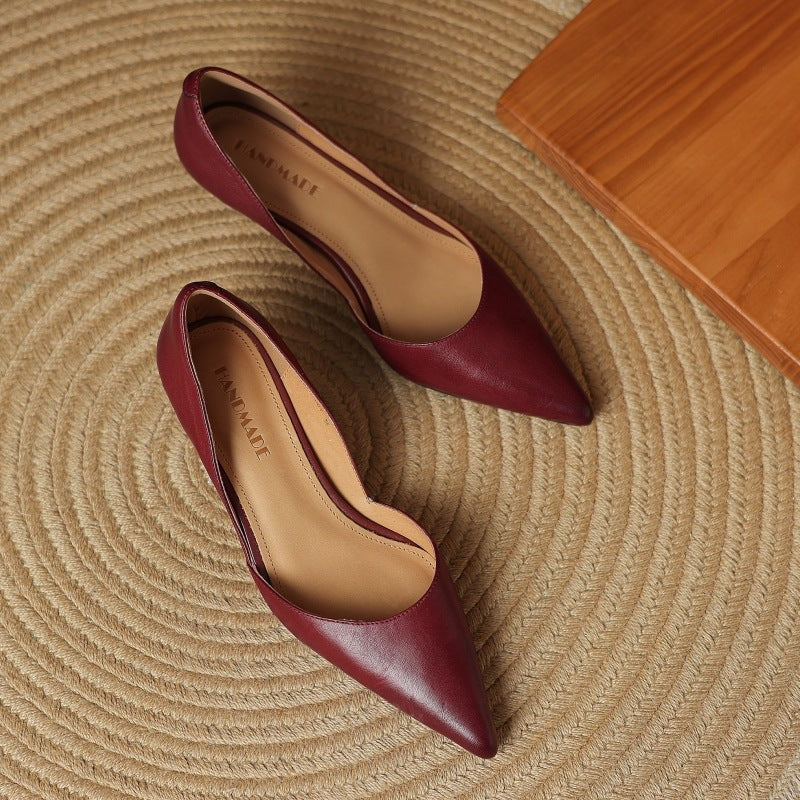 Mariana | Stilettos de Pele Genuína Mulher Bico Fino