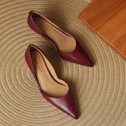 Mariana | Stilettos de Pele Genuína Mulher Bico Fino