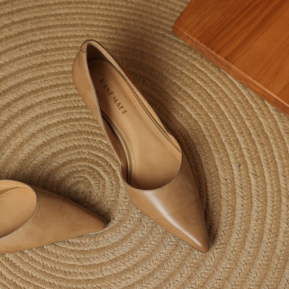Mariana | Stilettos de Pele Genuína Mulher Bico Fino