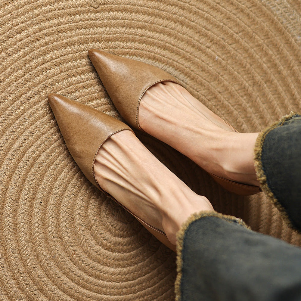 Mariana | Stilettos de Pele Genuína Mulher Bico Fino