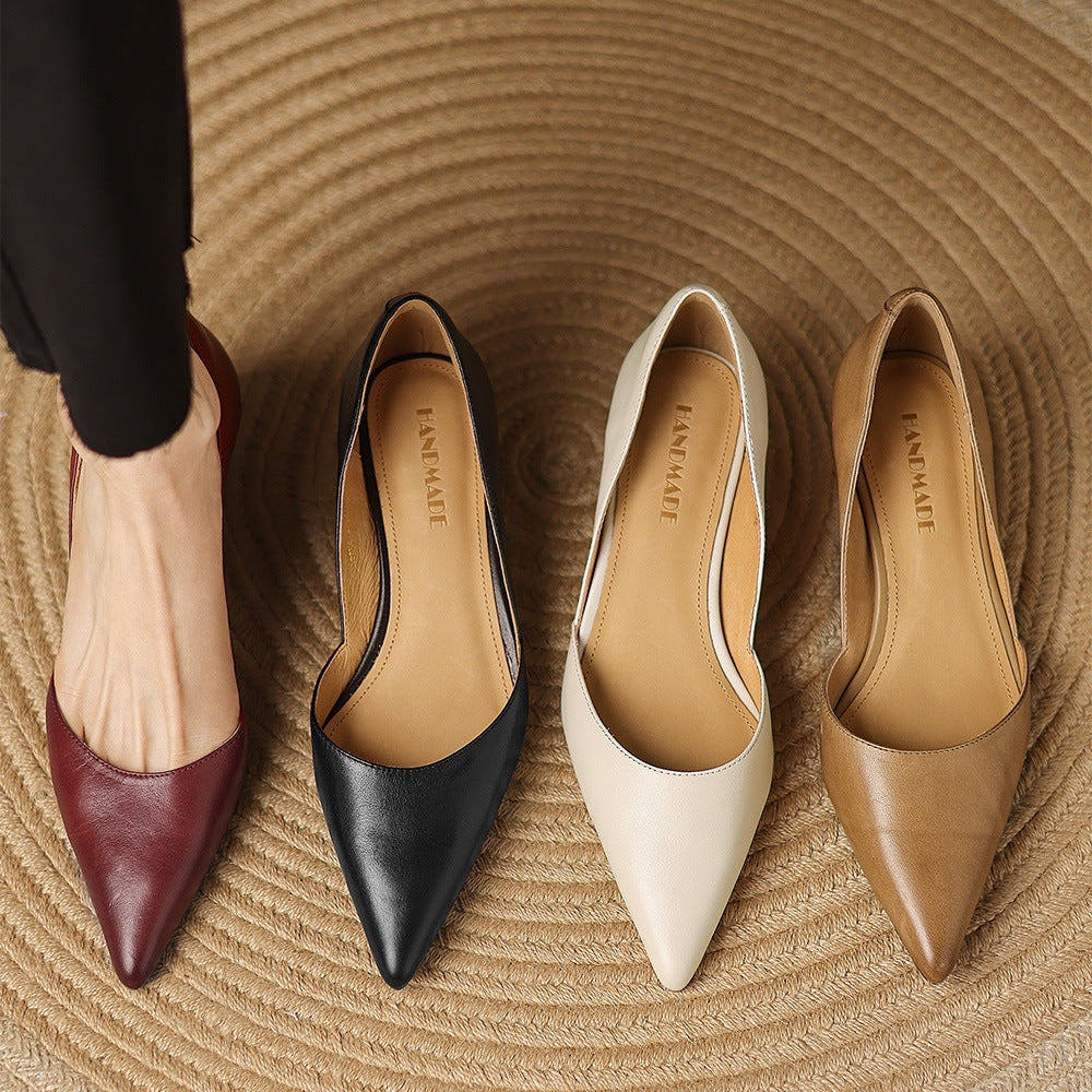 Mariana | Stilettos de Pele Genuína Mulher Bico Fino
