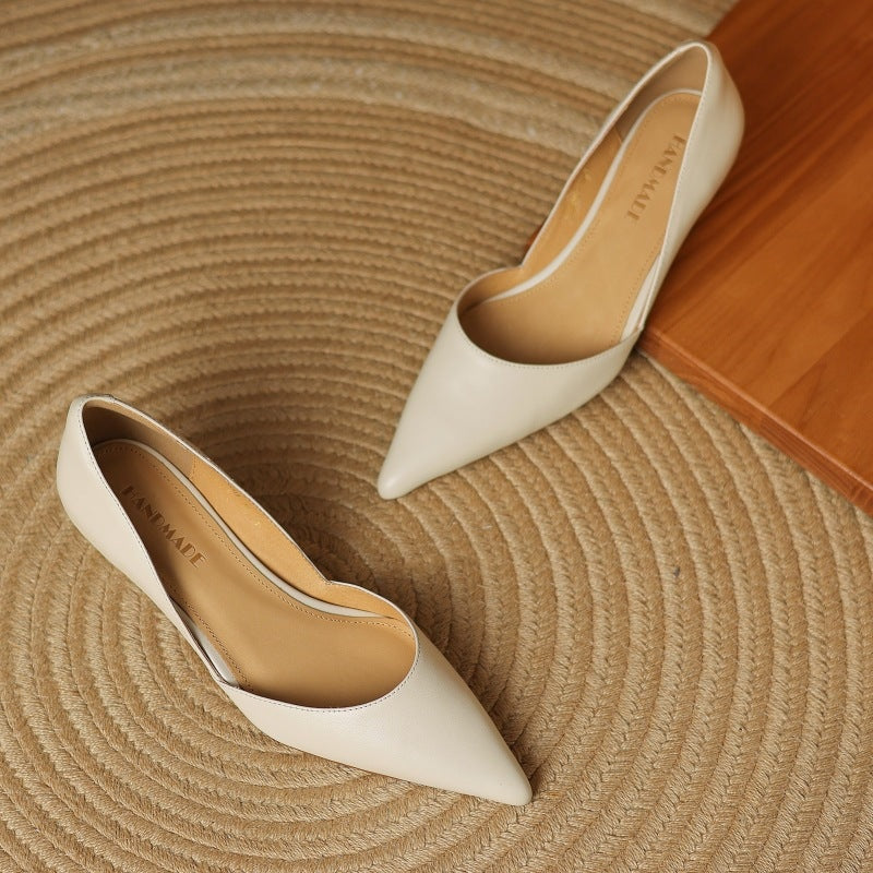 Mariana | Stilettos de Pele Genuína Mulher Bico Fino