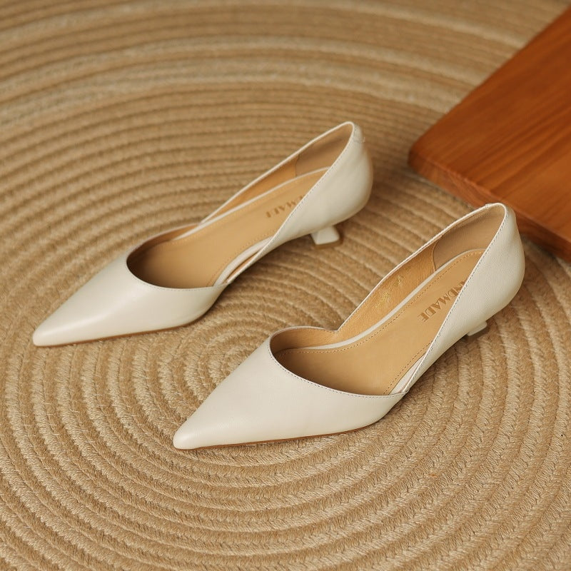 Mariana | Stilettos de Pele Genuína Mulher Bico Fino
