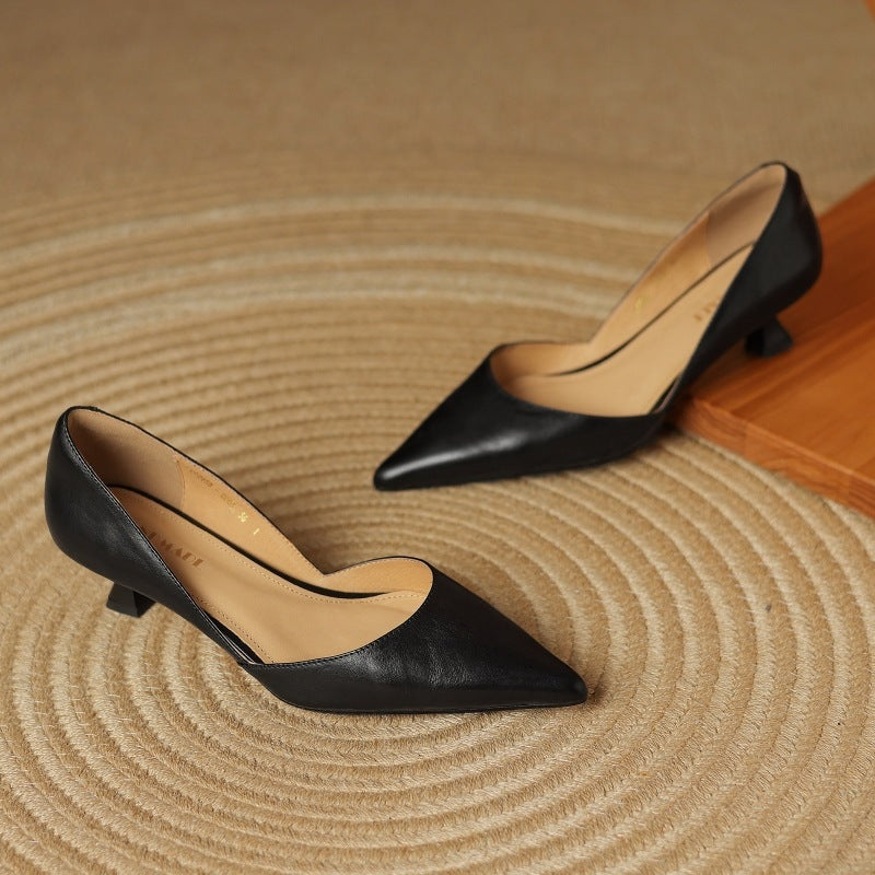 Mariana | Stilettos de Pele Genuína Mulher Bico Fino