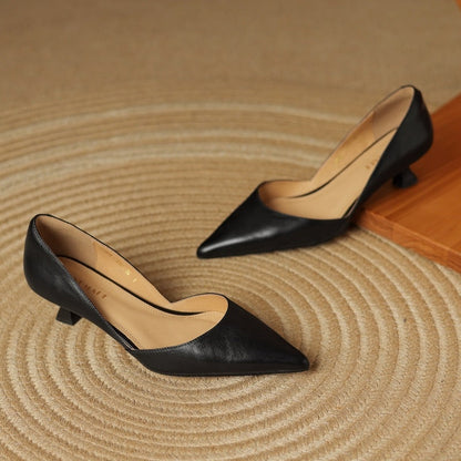 Mariana | Stilettos de Pele Genuína Mulher Bico Fino