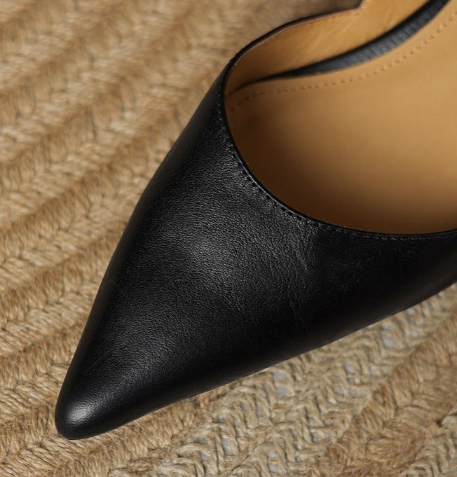 Mariana | Stilettos de Pele Genuína Mulher Bico Fino