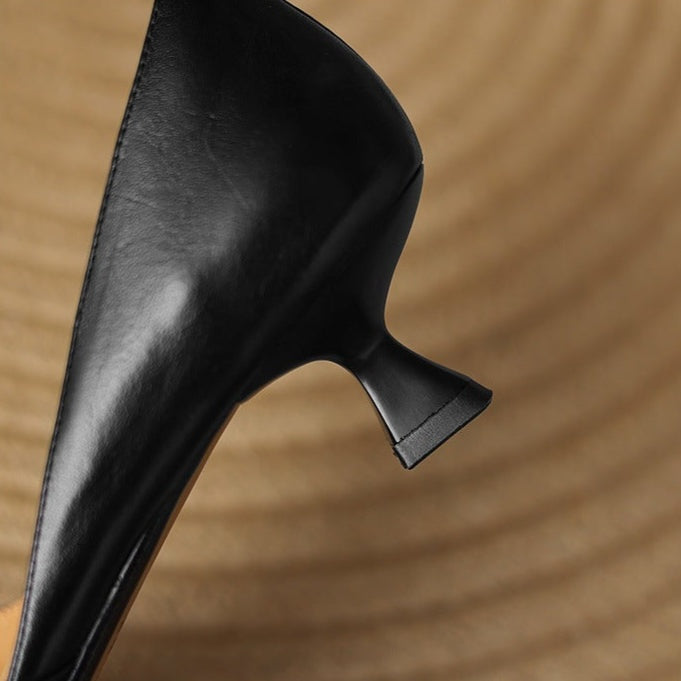 Mariana | Stilettos de Pele Genuína Mulher Bico Fino