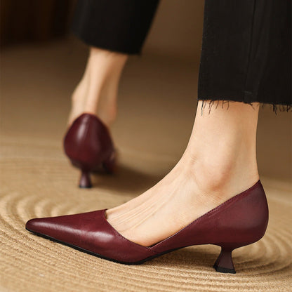 Mariana | Stilettos de Pele Genuína Mulher Bico Fino