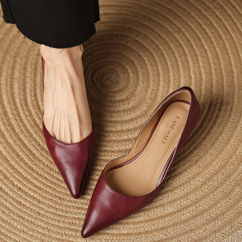 Mariana | Stilettos de Pele Genuína Mulher Bico Fino