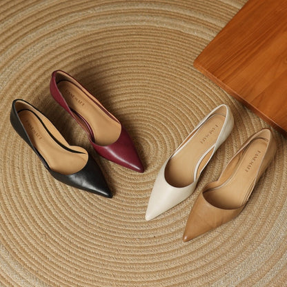 Mariana | Stilettos de Pele Genuína Mulher Bico Fino