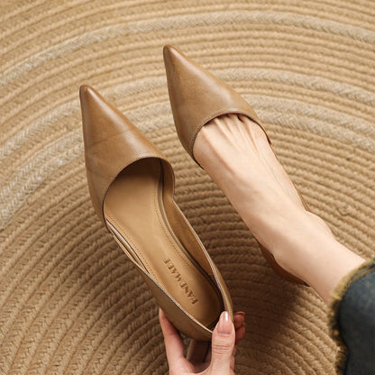 Mariana | Stilettos de Pele Genuína Mulher Bico Fino