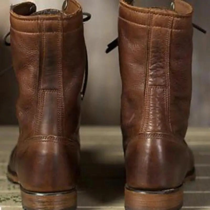 Marta | Botas Militares de Couro Mulher com Atacadores