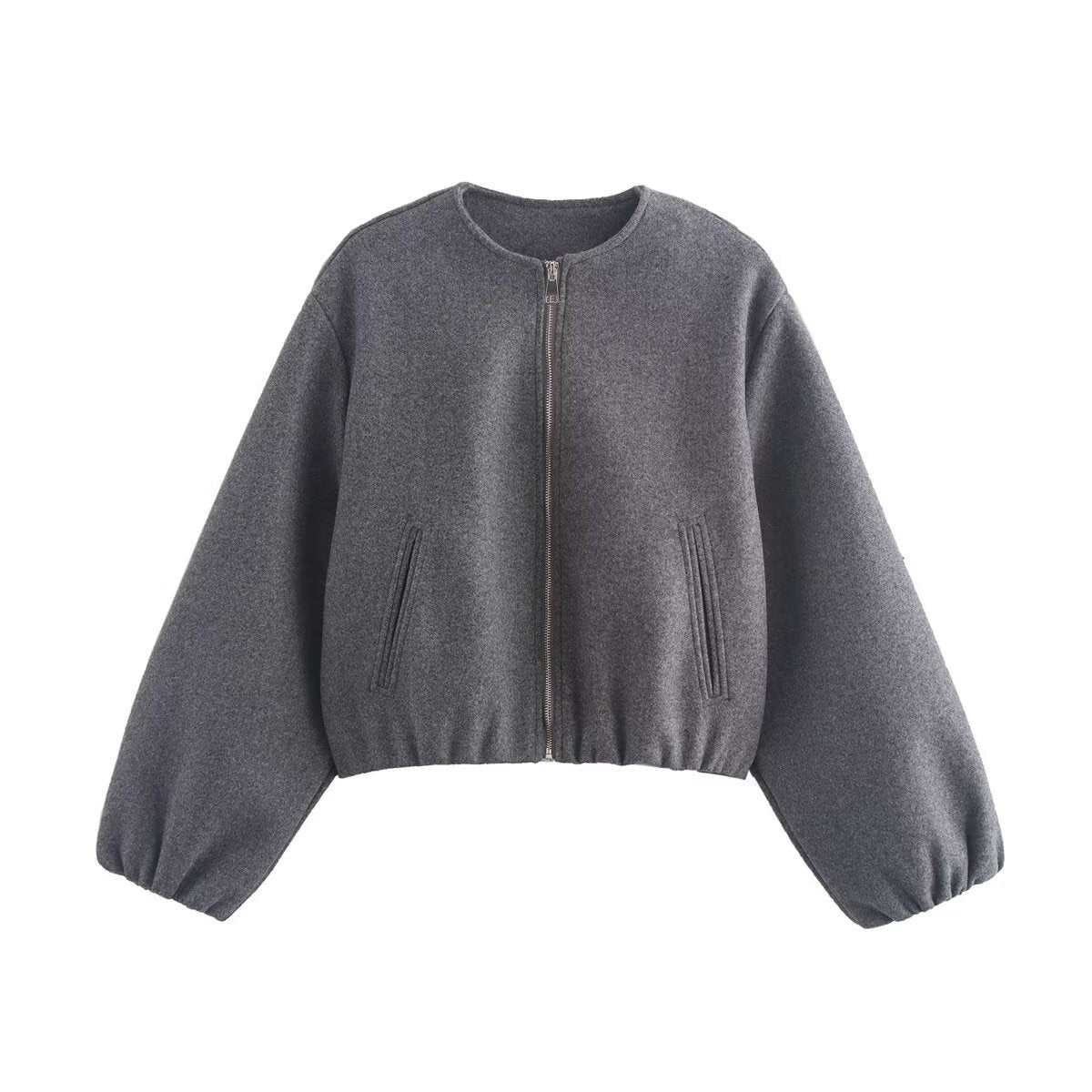 Marta | Casaco Bomber Cropped Mulher Fecho Frontal