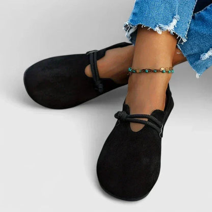 Marta | Mocassins de Camurça Mulher Biqueira Redonda Mary Janes
