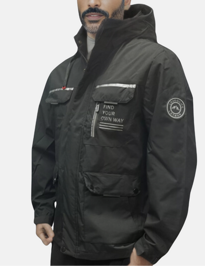 Martim | Parka Impermeável Homem com Capuz Múltiplos Bolsos