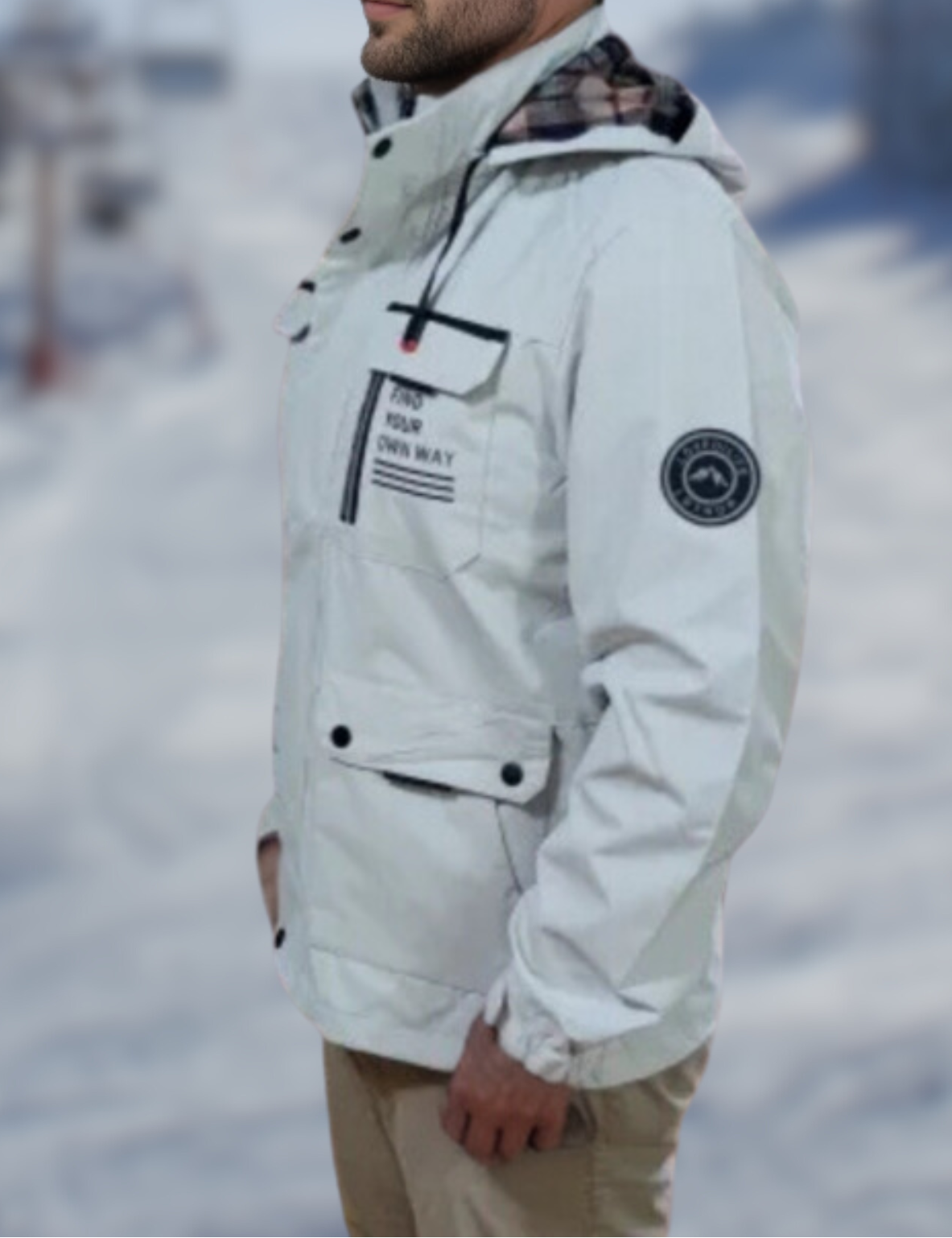 Martim | Parka Impermeável Homem com Capuz Múltiplos Bolsos