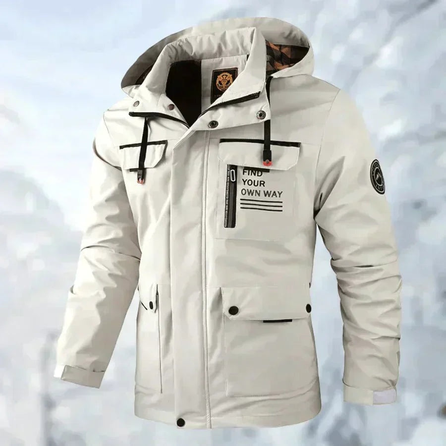 Martim | Parka Impermeável Homem com Capuz Múltiplos Bolsos